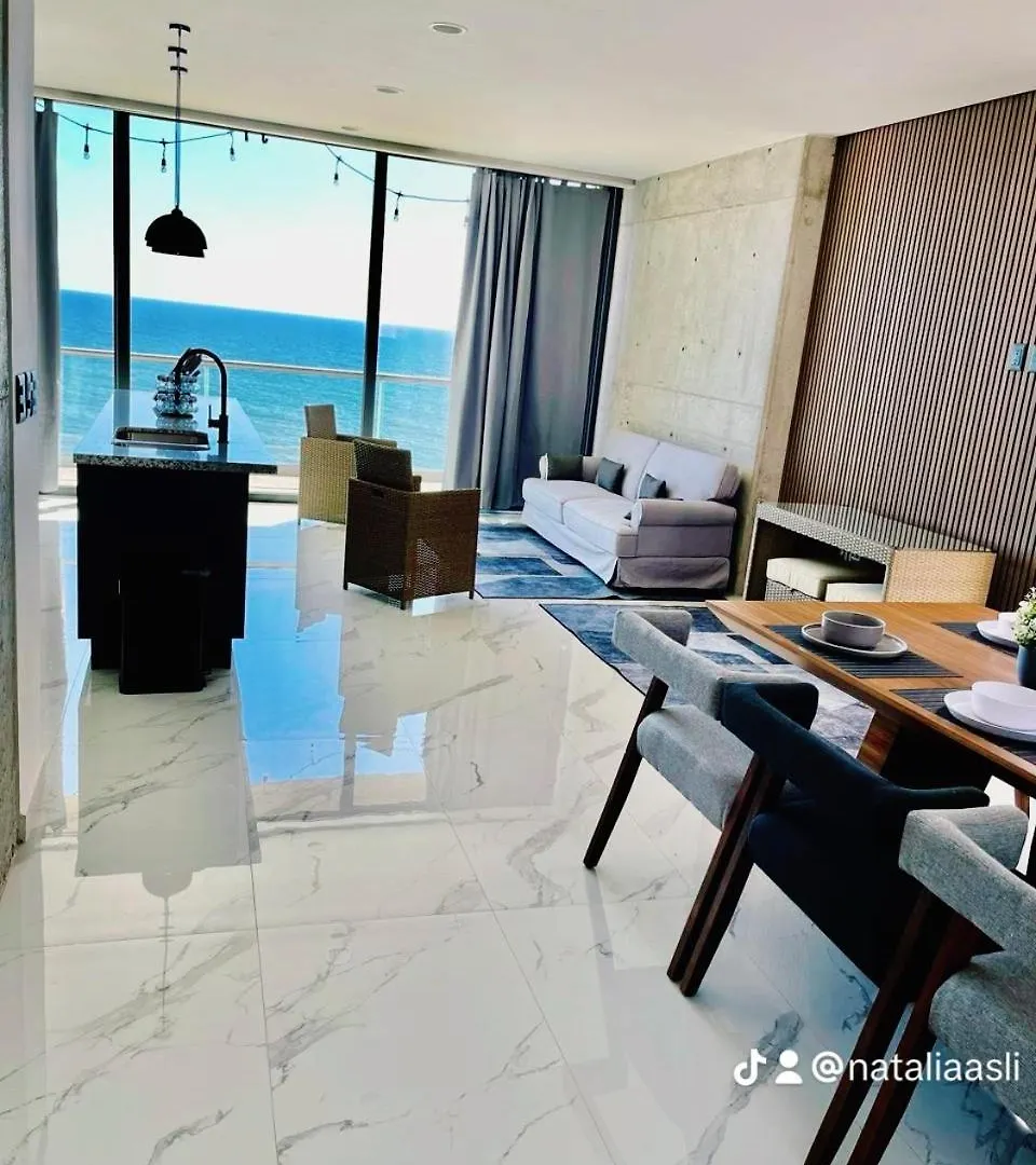 شقة Departamento Pie De Playa , Vista Al Mar, Playa Brujas Beach ماساتلان